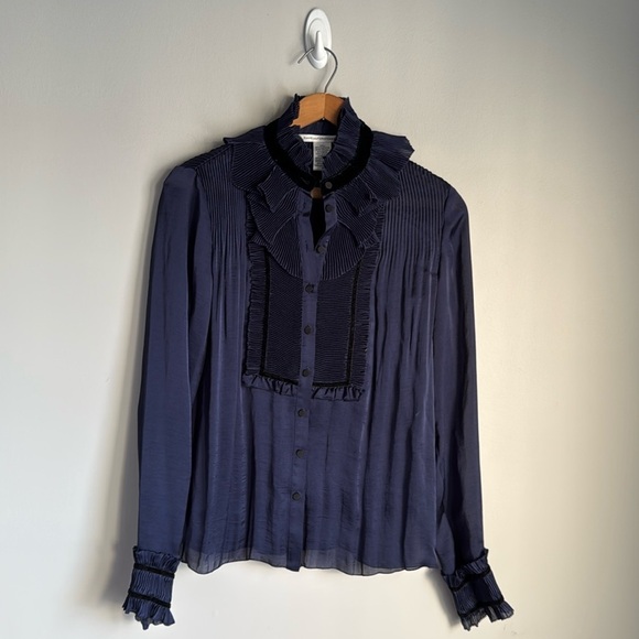 dvf jonquille silk blend blouse - Picture 2 of 11